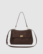 Load image into Gallery viewer, Arden Suede Shoulder Bag, Chocolate
