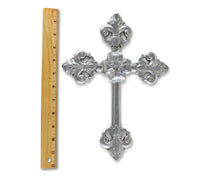 Load image into Gallery viewer, Fleur-de-lis Wall Cross, 12"
