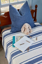 Load image into Gallery viewer, Dockside Stripe Navy Blanket
