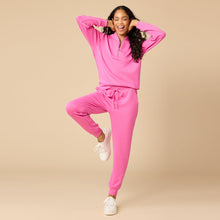 Load image into Gallery viewer, DreamTech ¼ Zip Jogger Set, Fuchsia
