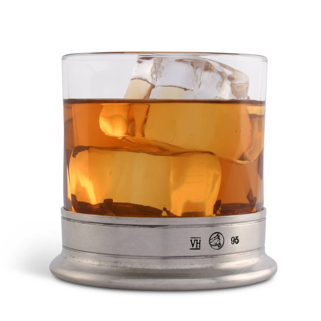 Hatched Glass Double Old Fashion