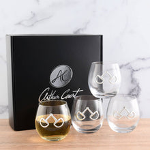 Load image into Gallery viewer, Equestrian Bit Stemless Wine Glasses, Set of 4
