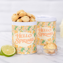 Load image into Gallery viewer, Cheddar Cocktail Cookies, Hello Spring Citrus Tin

