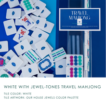 Load image into Gallery viewer, White with Jewel-Tones Travel Mahjong Set
