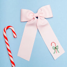 Load image into Gallery viewer, Medium Candy Cane Bow, White
