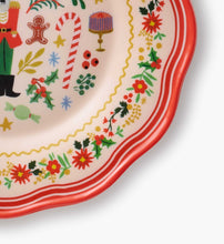 Load image into Gallery viewer, Holly Jolly Nutcracker Melamine Dessert Plates, Assorted Set of 4
