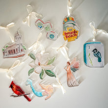 Load image into Gallery viewer, Merry Mahjong Watercolor Acrylic Ornament
