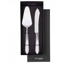 Load image into Gallery viewer, Melodia 2-Piece Cake Serving Set Pie, White
