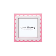 Load image into Gallery viewer, Pink with White Scalloped Acrylic Border Frame, 4x4
