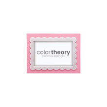 Load image into Gallery viewer, Pink with White Scalloped Acrylic Border Frame, 4x6
