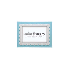 Load image into Gallery viewer, Sky Blue with White Scalloped Acrylic Border Frame, 4x6
