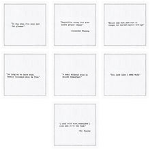 Load image into Gallery viewer, Wine Quotes - White Cotton Cocktail Napkins, 50ct

