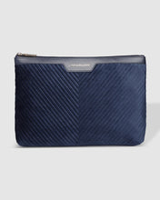 Load image into Gallery viewer, Bessie Makeup Bag, Velvet Navy

