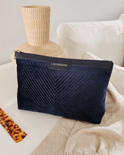 Load image into Gallery viewer, Bessie Makeup Bag, Velvet Navy
