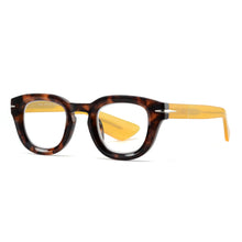 Load image into Gallery viewer, Darcy | Tortoise with Yellow Temples | Blue Light Blocking Readers
