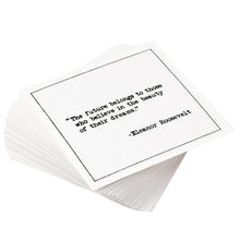 Load image into Gallery viewer, Inspirational Quotes - White Cotton Cocktail Napkins, 50ct
