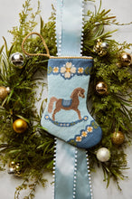 Load image into Gallery viewer, Blue Rocking Horse Bauble Stocking
