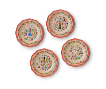 Load image into Gallery viewer, Holly Jolly Nutcracker Melamine Dessert Plates, Assorted Set of 4
