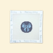 Load image into Gallery viewer, Self-Finishing Needlepoint Key Fob Kit, Just A Little Tied
