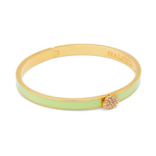 Load image into Gallery viewer, Skinny Pave Button Meadow &amp; Gold Bangle, 6mm
