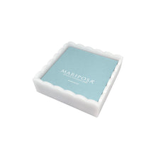 Load image into Gallery viewer, White Scalloped Cocktail Napkin Box with Insert
