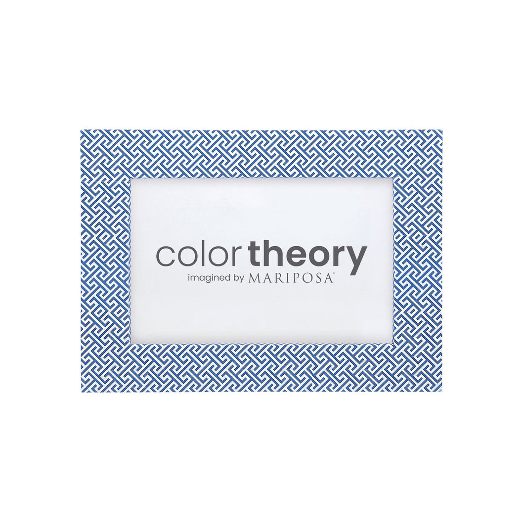 Double Sided Fretwork and Denim Blue 4x6 Frame