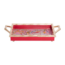 Load image into Gallery viewer, Spoonbill Birds Enameled Chang Mai Tray, 10x14&quot;
