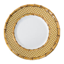 Load image into Gallery viewer, Bamboo Caning Melamine Dinner Plate
