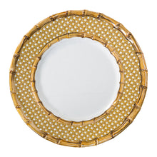 Load image into Gallery viewer, Bamboo Caning Melamine Dinner Plate
