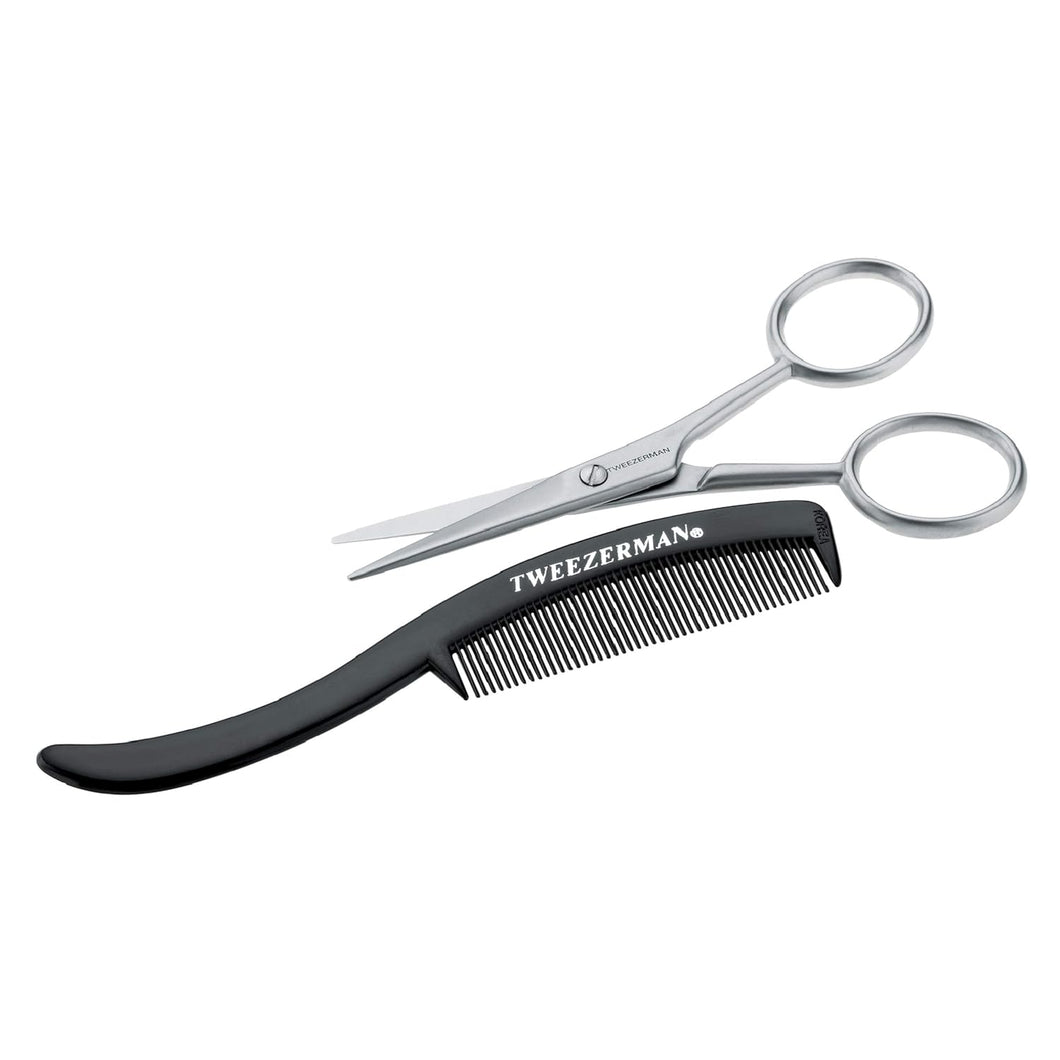 Moustache Scissors and Comb