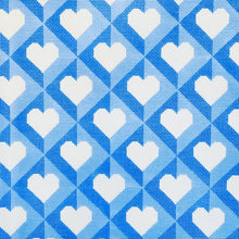 Load image into Gallery viewer, Blue Heart Pillow Hand Painted Needlepoint Canvas
