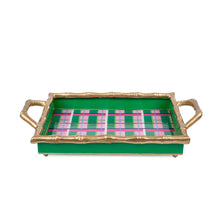 Load image into Gallery viewer, Mad Plaid Enameled Chang Mai Tray 10x14

