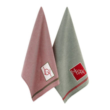 Load image into Gallery viewer, Holiday Greetings Embellished Dishtowel, JOY
