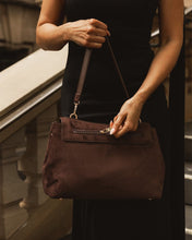 Load image into Gallery viewer, Arden Suede Shoulder Bag, Chocolate
