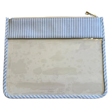 Load image into Gallery viewer, Ndlpt Blue &amp; White Striped Project Bag
