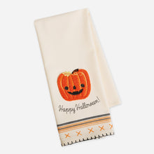 Load image into Gallery viewer, Happy Halloween Embellished Dishtowel
