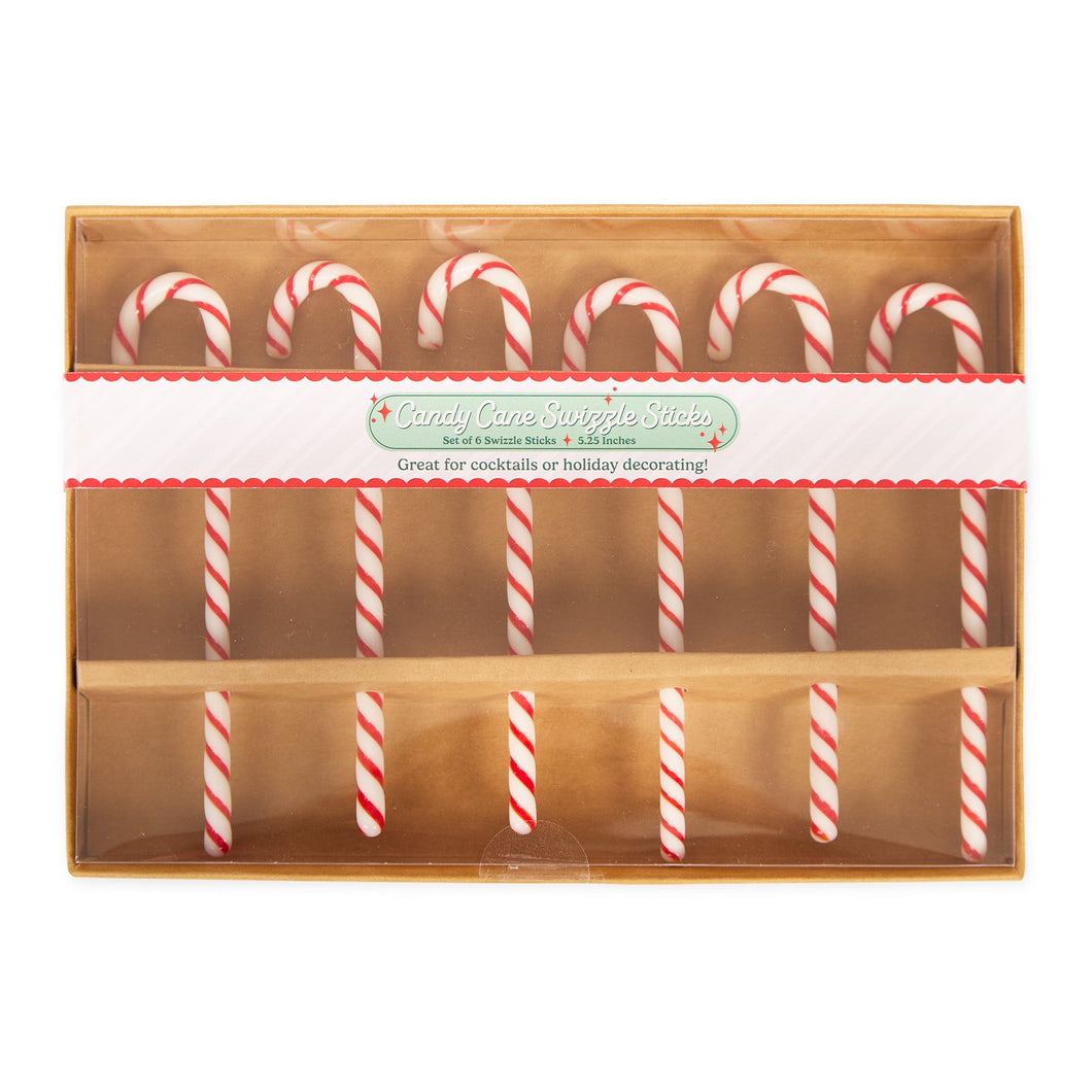 Candy Cane Swizzle Stick, Set of 6