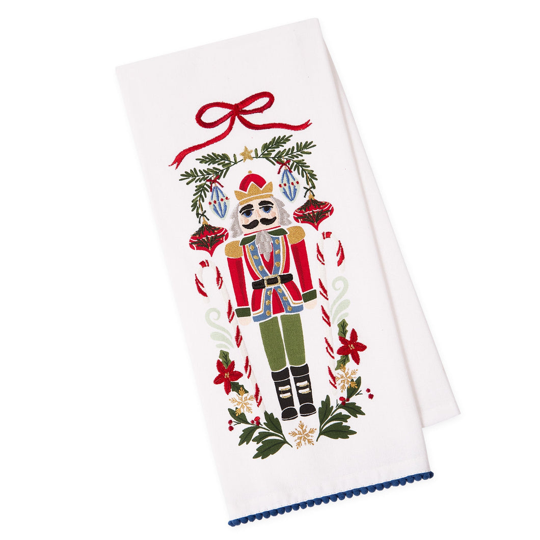 Nutcracker Embellished Dishtowel