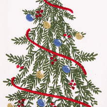 Load image into Gallery viewer, Trim the Tree Embellished Tea Towel
