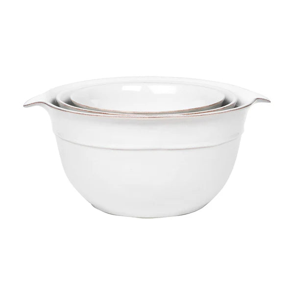 Puro Nesting Serving Bowl Set, 3pc | Whitewash