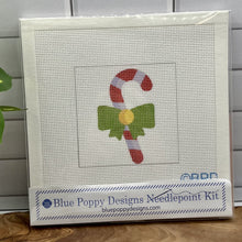Load image into Gallery viewer, Candy Cane with Green Bow Needlepoint Kit
