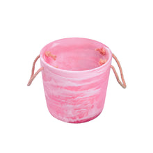Load image into Gallery viewer, Resin Ice Bucket, White Swirl
