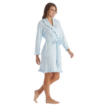 Load image into Gallery viewer, Ruffle Chenille Robe, Light Blue
