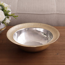 Load image into Gallery viewer, SIERRA MODERN Nassau Large Bowl, Silver &amp; Gold
