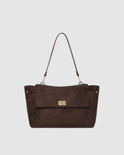 Load image into Gallery viewer, Arden Suede Shoulder Bag, Chocolate
