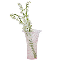 Load image into Gallery viewer, Trellis Flared Vase, 9" | Blush
