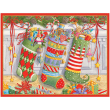 Load image into Gallery viewer, Three Stockings Classic Boxed Christmas Cards, Set of 15
