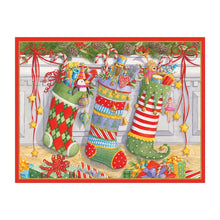 Load image into Gallery viewer, Three Stockings Classic Boxed Christmas Cards, Set of 15
