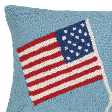 Load image into Gallery viewer, Double American Flags Hook Pillow, 22x16"
