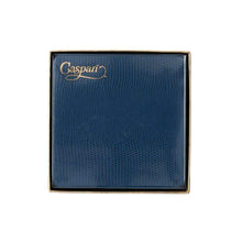 Load image into Gallery viewer, Square Lizard Coasters in Navy, Set of 8
